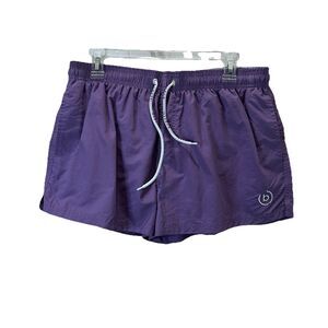 Bugatti Mens Purple Swim Trunks Shorts Swimwear Size L Pockets Drawstring